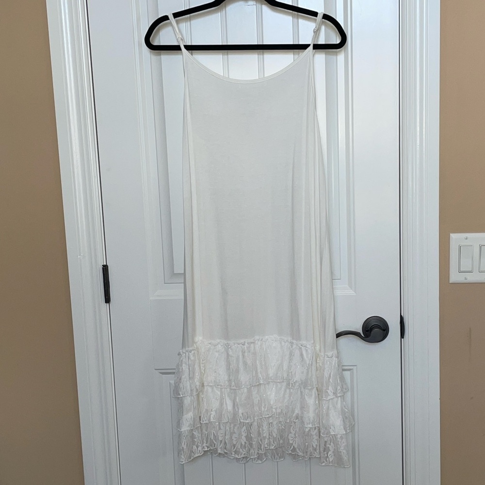 XL Angel Heart Boutique White Lace Tiered Slip Top Dress Cami NWT - Picture 13 of 14